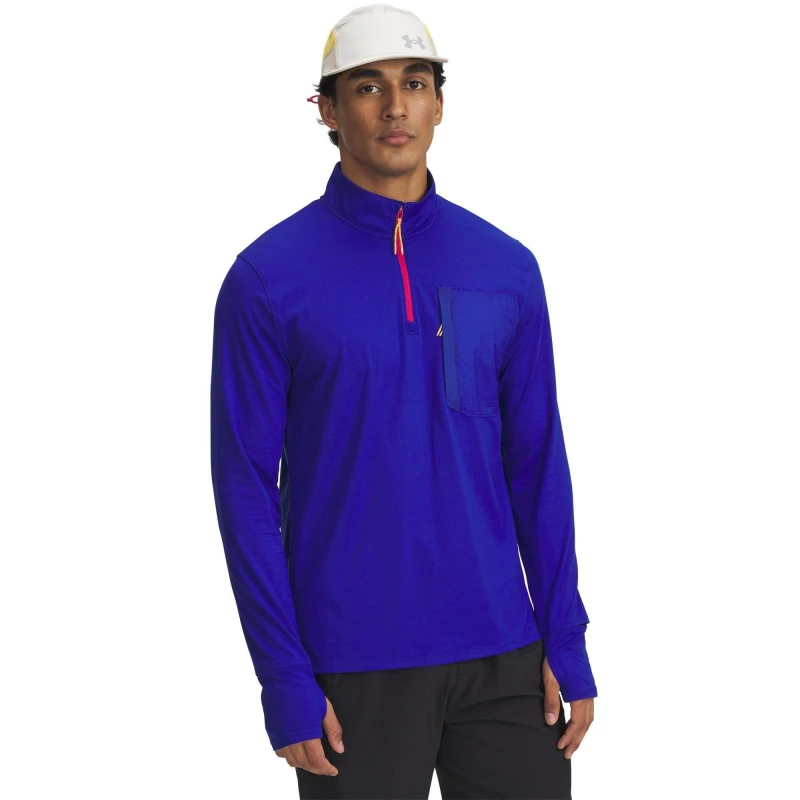 Image of Under Armour Mens Long-Sleeve Performance Running Top Blue male S