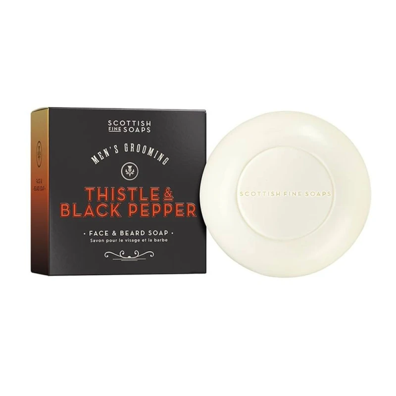 Image of Scottish Fine Soaps Scottish Fine Soaps Thistle & Black Pepper Soap in Clear Clear One Size Unisex 5016365100632