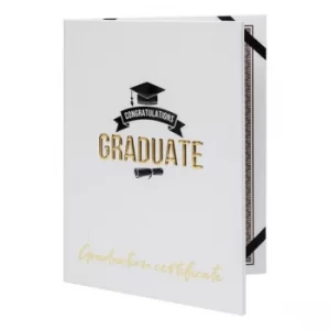 Image of Gold Foil Embossed Graduate Certificate Holder & Frame