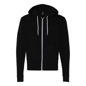 Image of Bella + Canvas Adults Unisex Full Zip Hoodie (M) (Black)