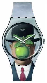 Image of Swatch SUOZ350 Magritte LE FILS DE L'HOMME BY RENE Watch
