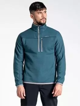 Image of Craghoppers Torney Half Zip Fleece - Green Marl, Green Marl, Size L, Men