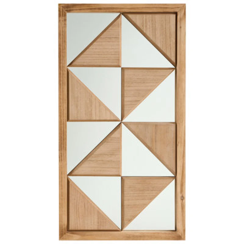 Image of Beliani Wall Decor Hiesville Fir Wood 75cm Light Brown