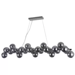 Image of Netlighting Modern Hanging Pendant Chrome 25 Light with Smoky Shade, G9 - ITLPND