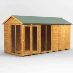 Image of 14X6 Power Apex Summerhouse Combi Including 4ft Side Store