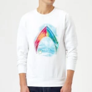 Image of Aquaman Mera Beach Symbol Sweatshirt - White