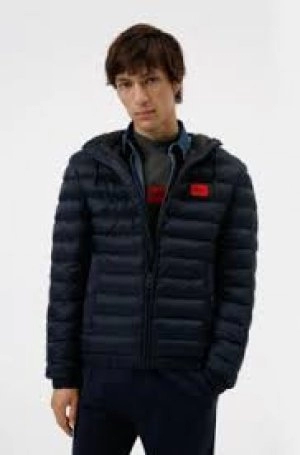 Image of Hugo Boss Balin Hooded Padded Jacket Natural Size XL Men