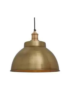 Image of Brooklyn Dome Pendant, 13 Inch, Brass, Brass Holder