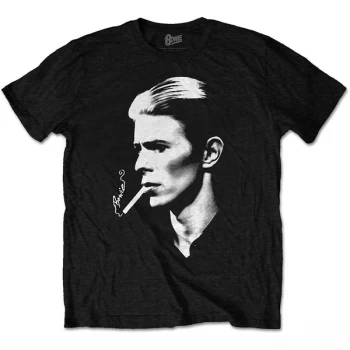 Image of David Bowie - Smoke Unisex Medium T-Shirt - Black