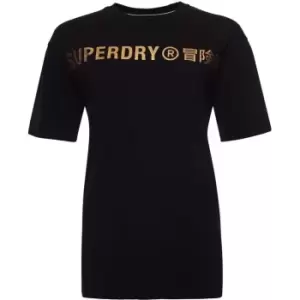Image of Superdry Corporate Foil T Shirt - Black