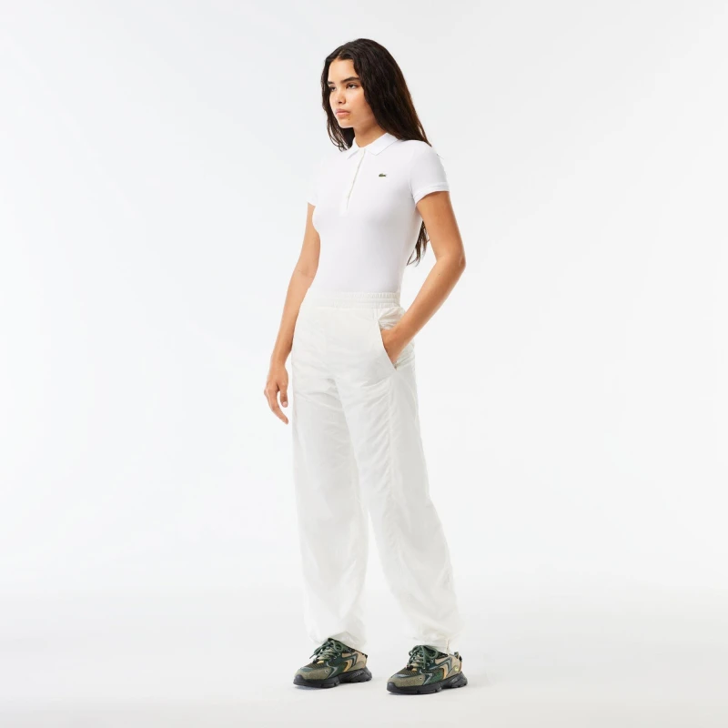Image of Lacoste Womens Open Hem Woven Tracksuit Joggers Flour female 6 (34)