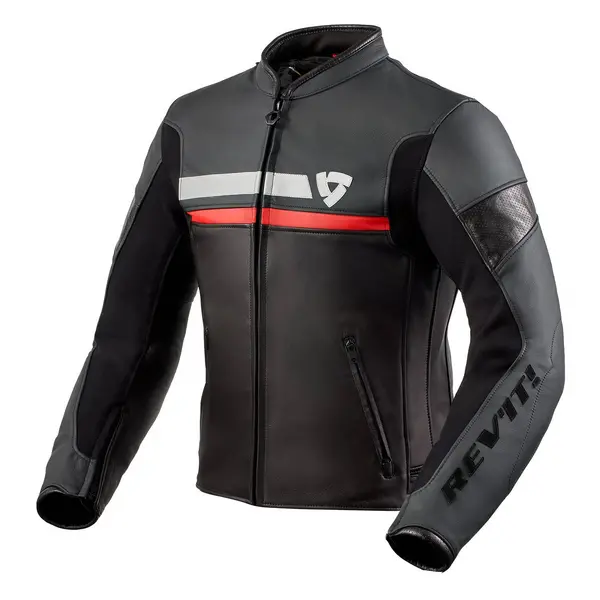 Image of REV'IT! Mile Jacket Black Red Size 48