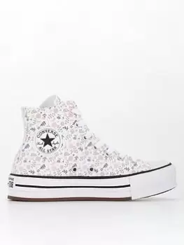 Image of Converse Older Girls Chuck Taylor All Star Eva Lift, White, Size 4 Older