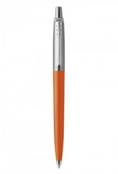 Image of Parker Medium Ballpoint Jotter Orange Barrel Blue Ink Pen