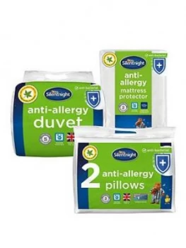 Image of Silentnight Anti-Allergy King Size Bedding Bundle