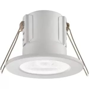 Image of Tool-less Recessed Bathroom IP65 Downlight - 8.5W Cool White LED - Matt White
