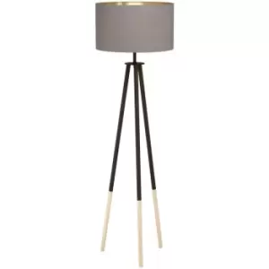 Image of Bidford Tripod Floor Lamp Brown - Eglo
