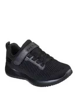 Image of Skechers BOBS SQUAD LACE UP TRAINER, Black, Size 13 Younger