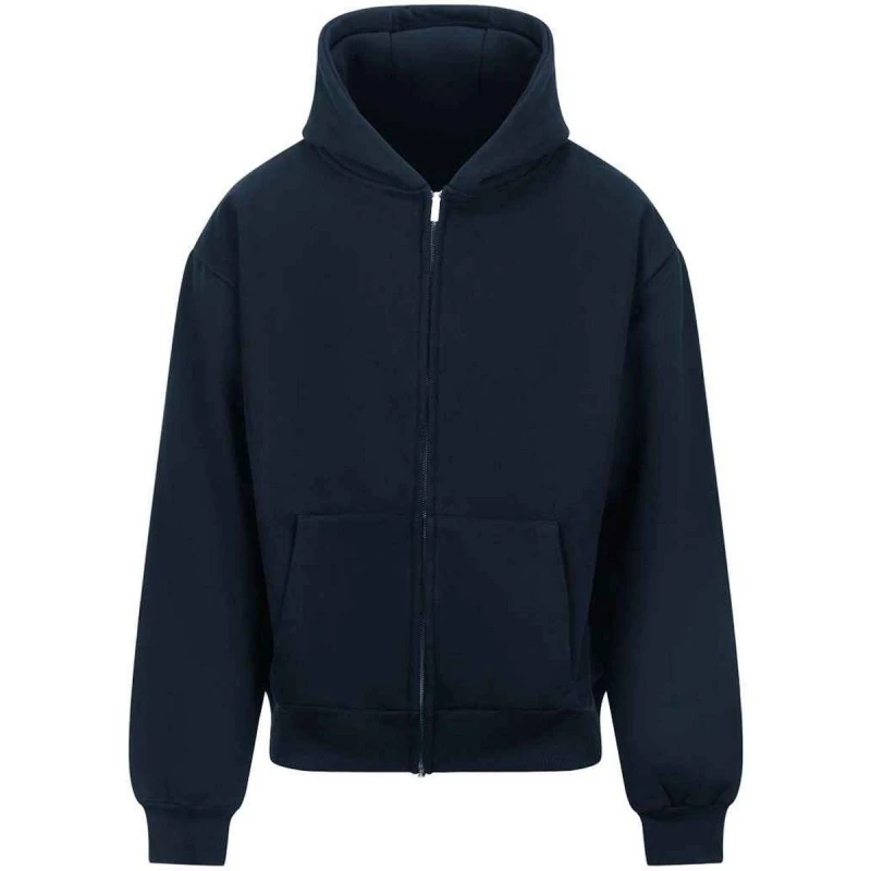 Image of AWDis AWDis Men Signature Heavyweight Full Zip Hoodie in Navy Size: Small Navy S Male 5063693949792