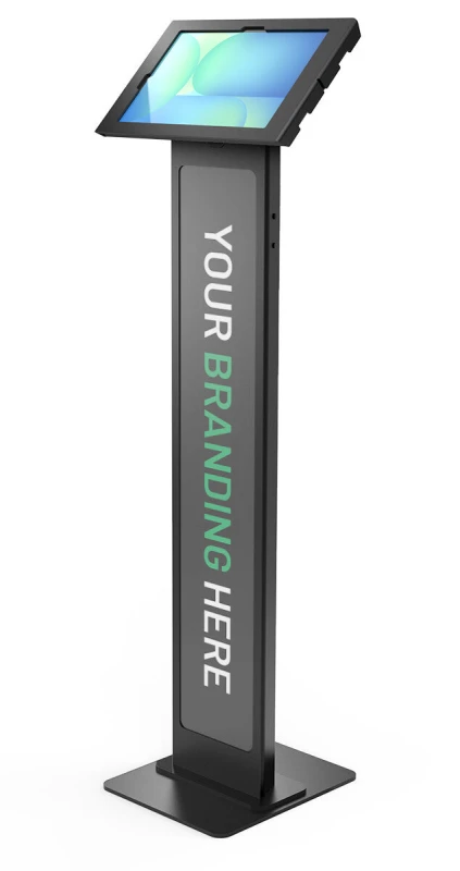 Image of Compulocks Compulocks Galaxy Tab S10 FE+ 13.1", Apex Enclosure Brandable Floor Stand - Black 140B131GAPXB