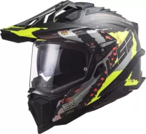 Image of LS2 MX701 Explorer C Extend Carbon Motocross Helmet, black-yellow, Size S, black-yellow, Size S
