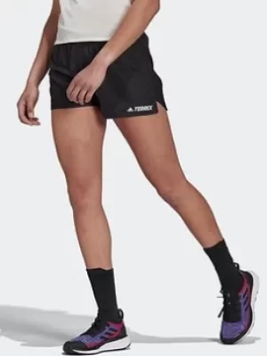 Image of adidas Terrex Primeblue Trail Running Shorts, Black, Size S, Women