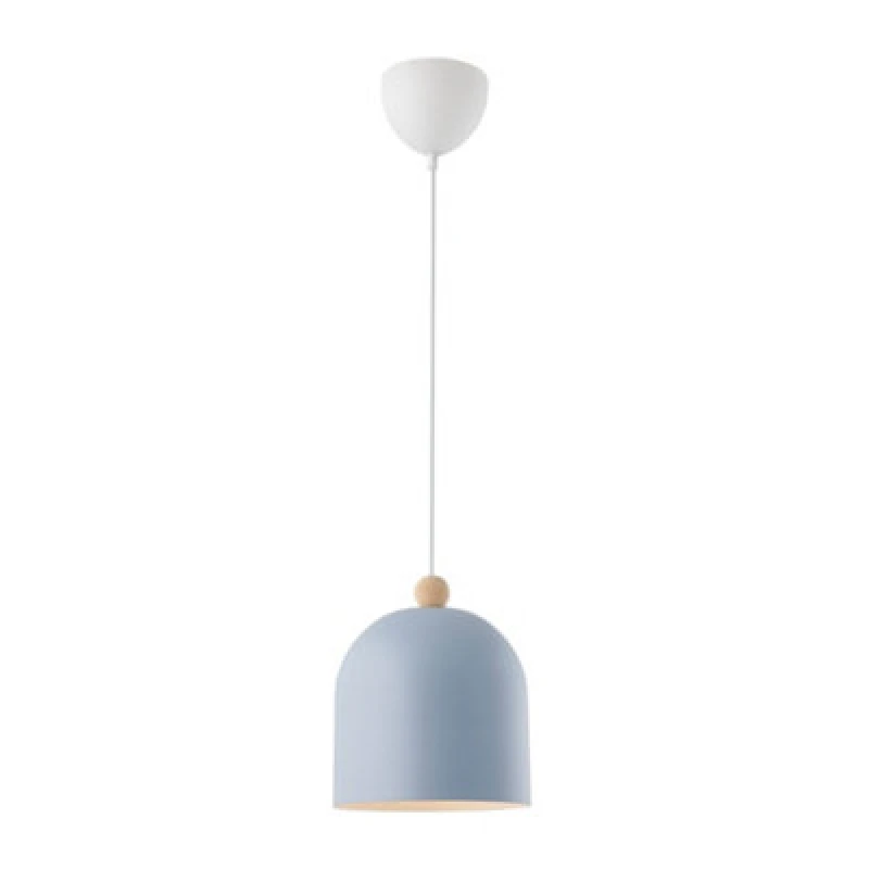 Image of Nordlux Gaston Metal Pendant Light White Inner Blue,mains