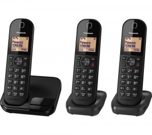 Image of Panasonic KX-TGC413EB Cordless Phone Triple Handsets