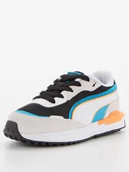 Image of Puma City Rider Kids Trainer - Grey/Black, Grey/Black, Size 13