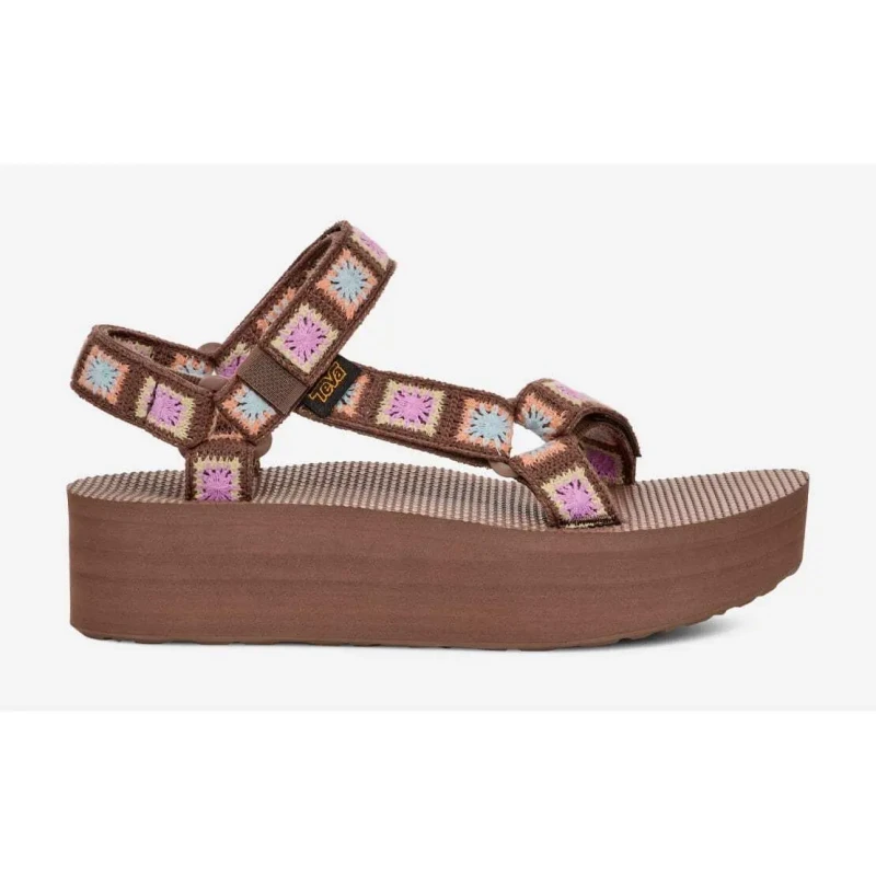 Image of Teva Womens wedge sandals Teva Flatform Universal Marron Female 39