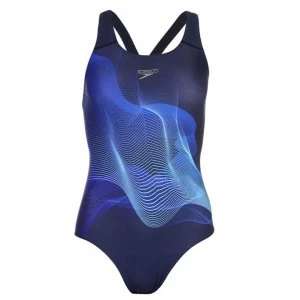 Image of Speedo Wave Swimsuit Ladies - Blue