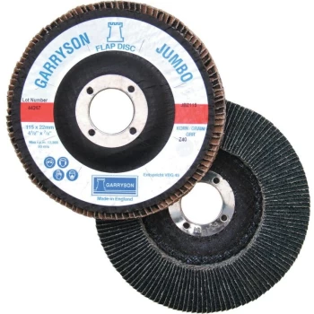 Image of JBZ115060 115MM Zirc Flap Disc Grit 60 - Garryson