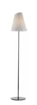 Image of ERMES Floor Lamp with Tapered Shade White Black 31x165cm