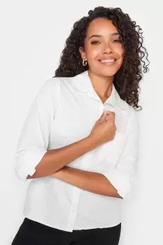 Image of Petite Long Sleeve Oversized Shirt