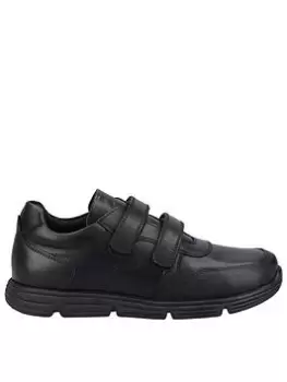 Image of Hush Puppies Lucas Jnr School Shoe, Black, Size 1 Older
