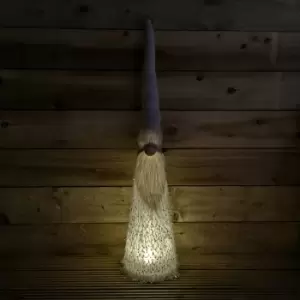 Image of 95cm Premier Battery Operated Lit White Standing Christmas Gonk Decoration