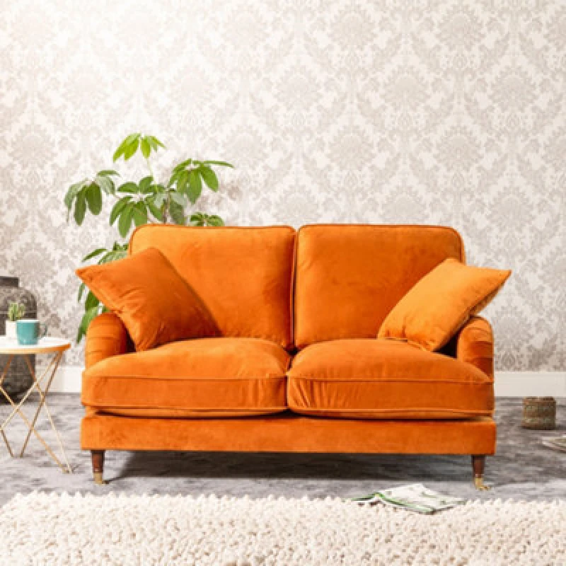 Image of Artemis Home Mackenzie 2 Seat Sofa in Burnt Orange Burnt Orange Unisex