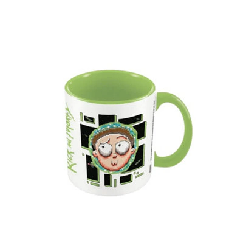 Image of Rick & Morty Pixel Breakout Inner Two Tone Mug Green unisex