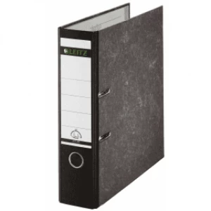 Image of Leitz 1080 A4 Cardboard Lever Arch File Black 80mm