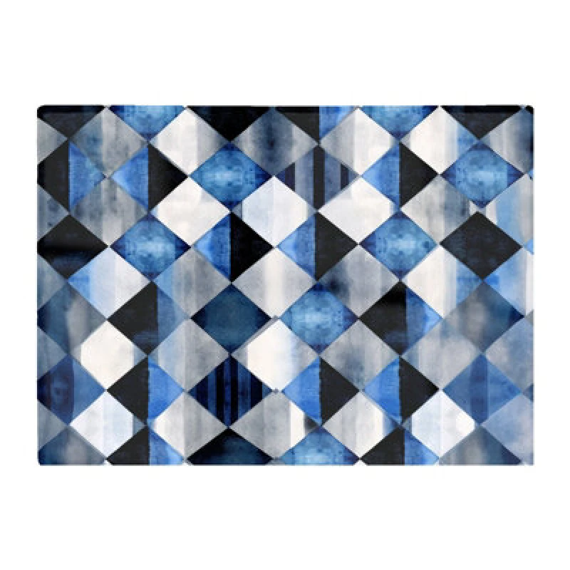 Image of Warren Reed Designer Square Checkered Pattern Glass Chopping Board