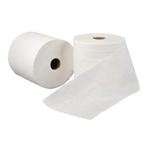 Image of Leonardo 1 Ply White Hand Towel Roll Pack of 6 RTW200DS