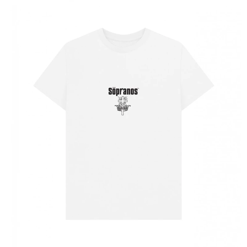 Image of The Sopranos Mens TV Show Graphic T-Shirt in White Size: Small White Male S