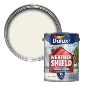 Image of Dulux Weathershield Jasmine White Textured Masonry Paint 5L