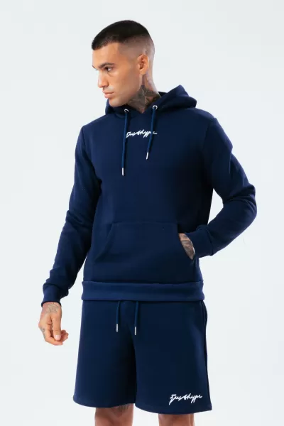 Image of HYPE NAVY SCRIBBLE mens HOODIE