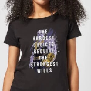 Image of Avengers The Strongest Will Womens T-Shirt - Black