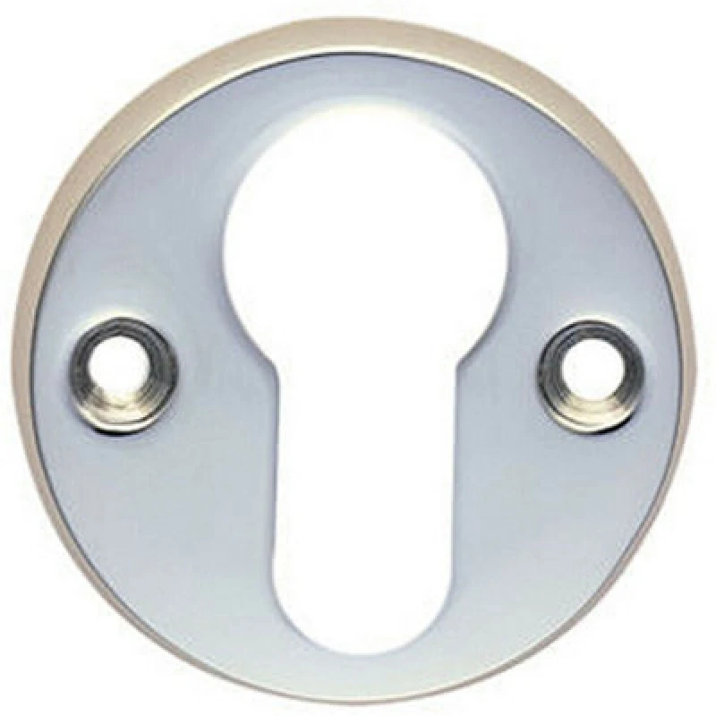 Image of Loops 45mm Euro Profile Open Escutcheon 8mm Depth Polished Chrome Keyhole Cover Multi unisex