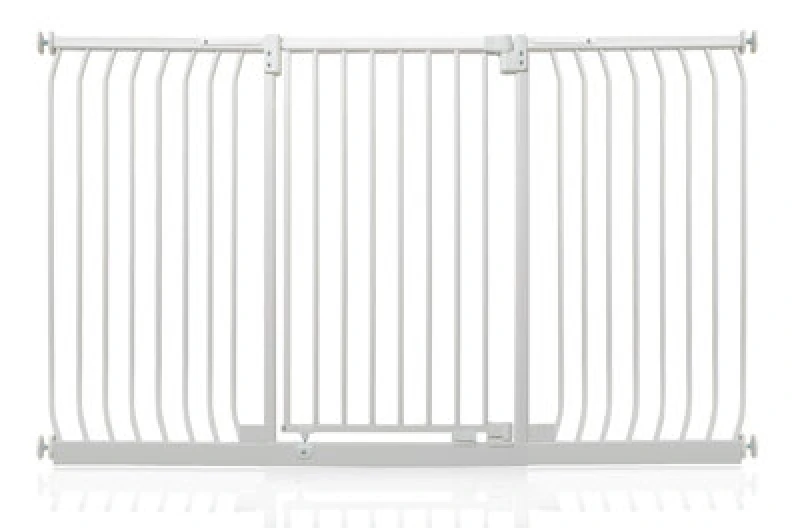 Image of Safetots Extra Tall Elite Safety Gate, 179Cm - 188Cm, Matt White, Extra Tall 96.8Cm In Height, Pressure Fit Stair Gate