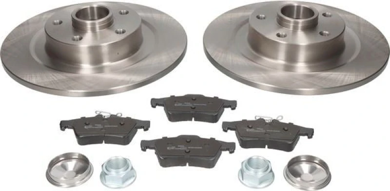Image of MAPCO 47170 Brake disc and pads set Rear Axle, Brake Disc Type: solid, with wheel bearing kit Brake Set,disc brakes (3405)