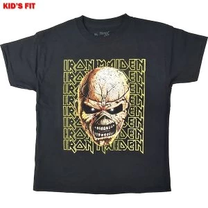 Image of Iron Maiden - Big Trooper Head Kids 7 - 8 Years T-Shirt - Black