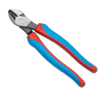 Image of CHLE338CB 8' High Leverage Diagonal Cutting Nipper Plier Code Blue Grip - Channellock